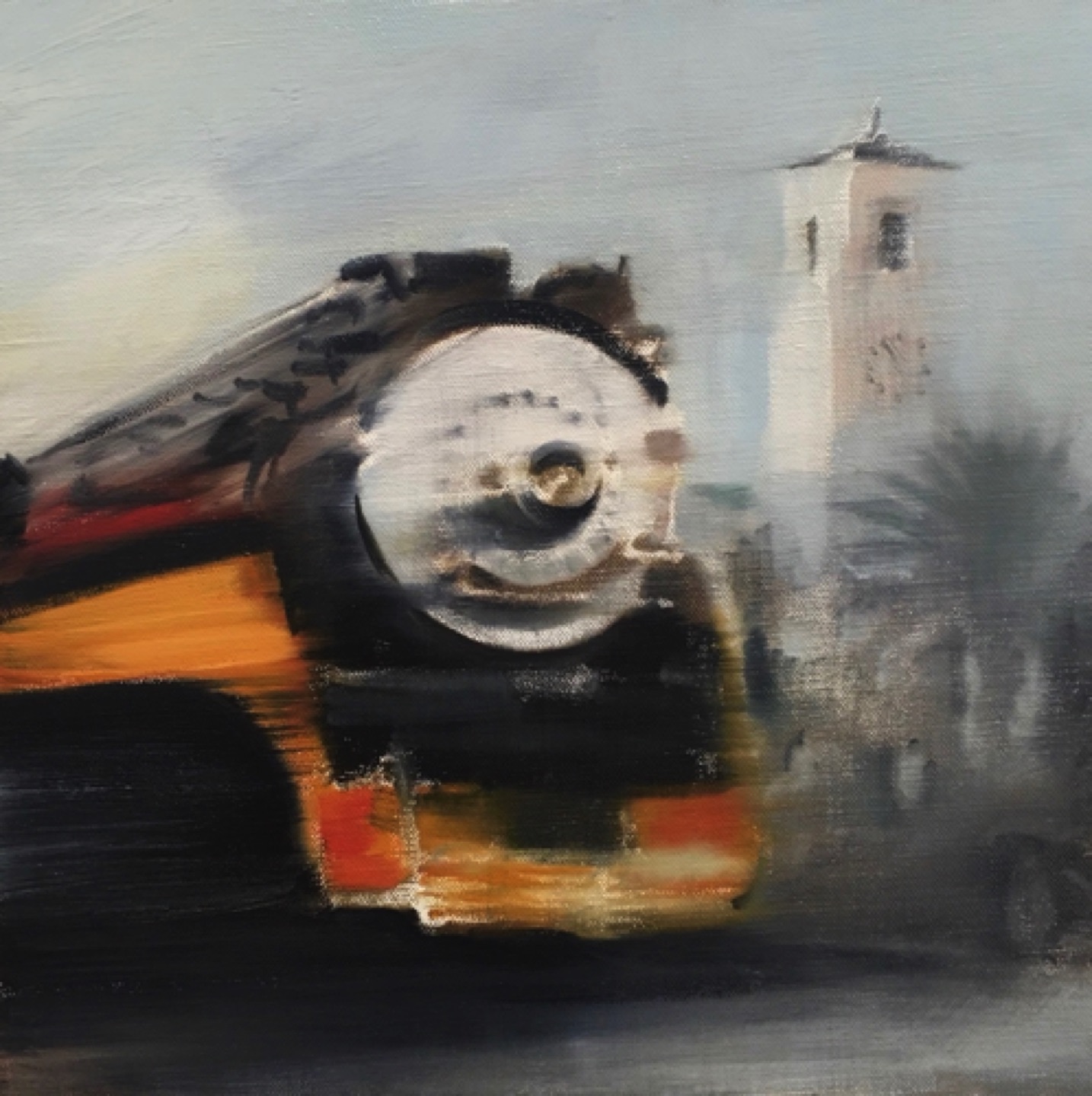 Gregg Chadwick
Southern Pacific Daylight (Union Station)
12"x12" oil on canvas 2018
Private Collection, San Francisco